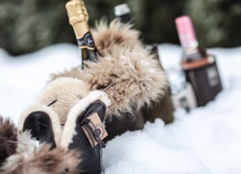 Champagnekjøler i saueskinn - cigar